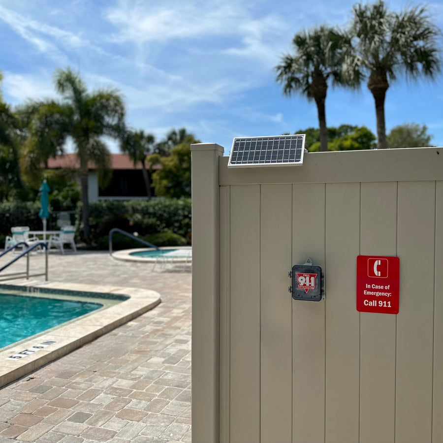 Commercial Pool Solar Power 4G Emergency 911 Phone Outdoor Call Box