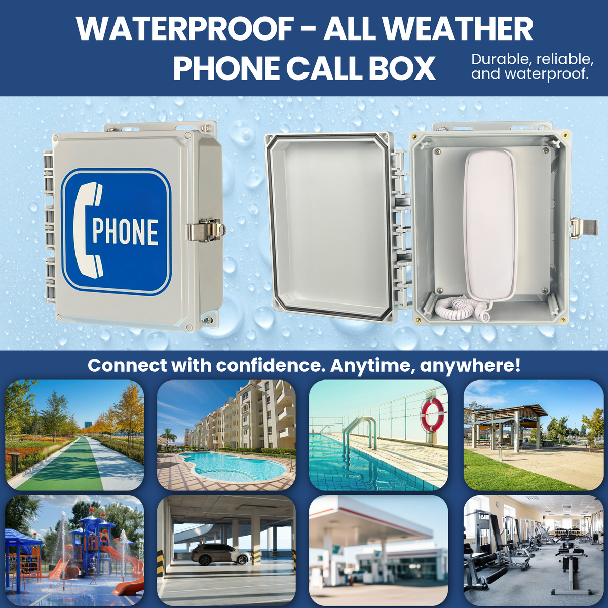 Weatherproof Outdoor Phone System – Heavy-Duty Analog Call Box Keypad