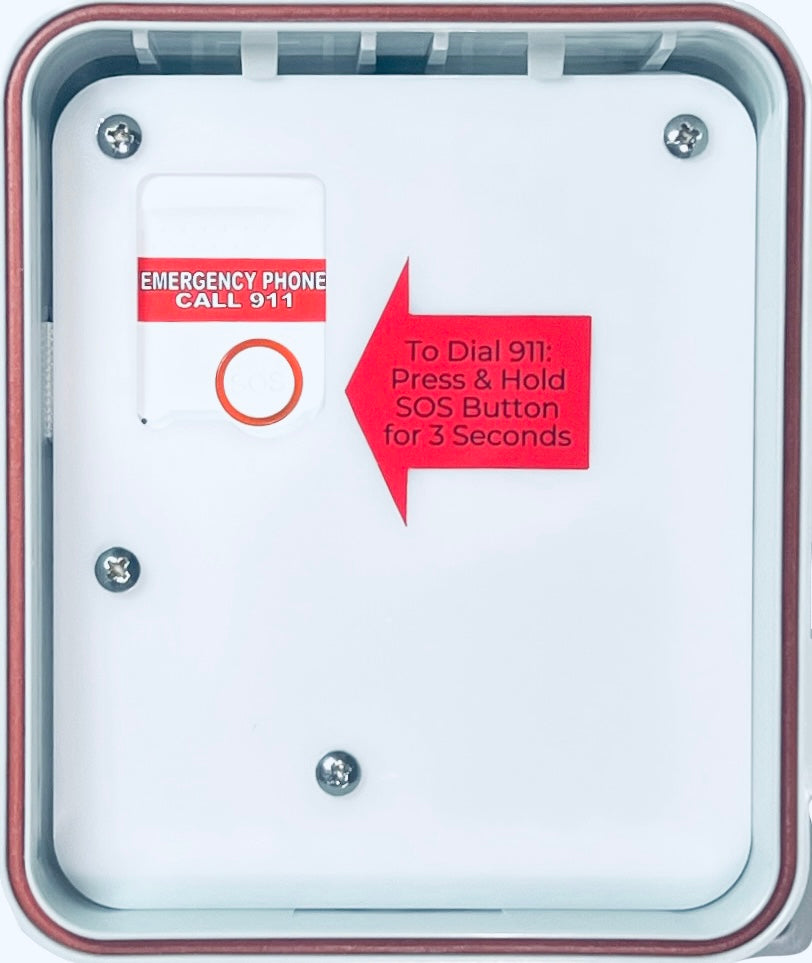 Emergency phone with instructions on how to call 911