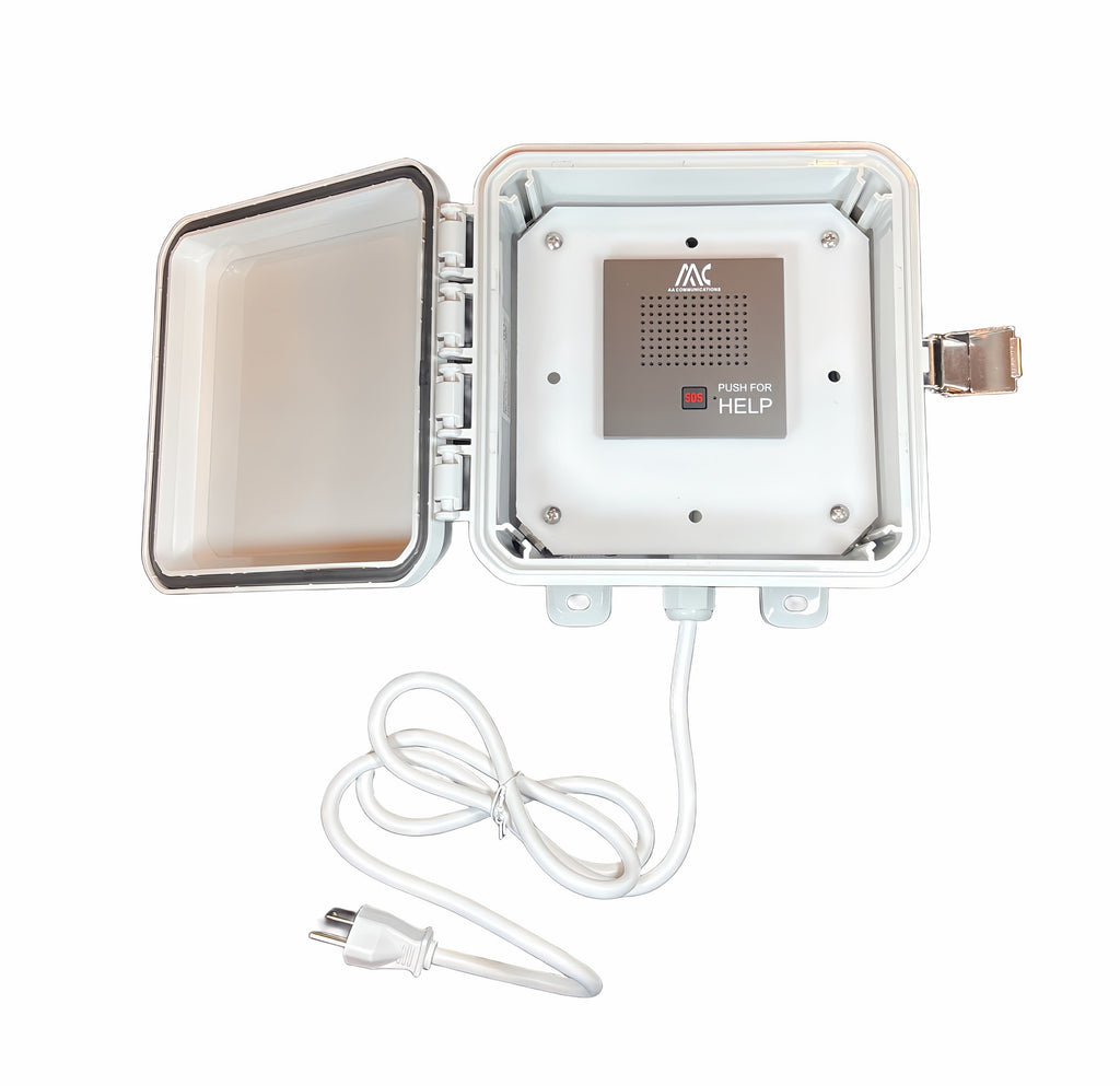 AAE911PH Outdoor Emergency 911 Cell Pool Phone System - One Button Auto Dial Direct Power