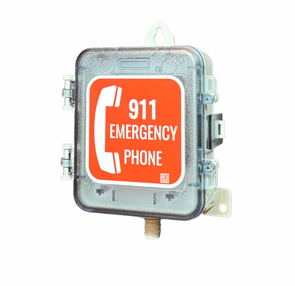 AAP911 Outdoor Pool Phone Emergency Call Box | One-Touch Auto-Dial 911