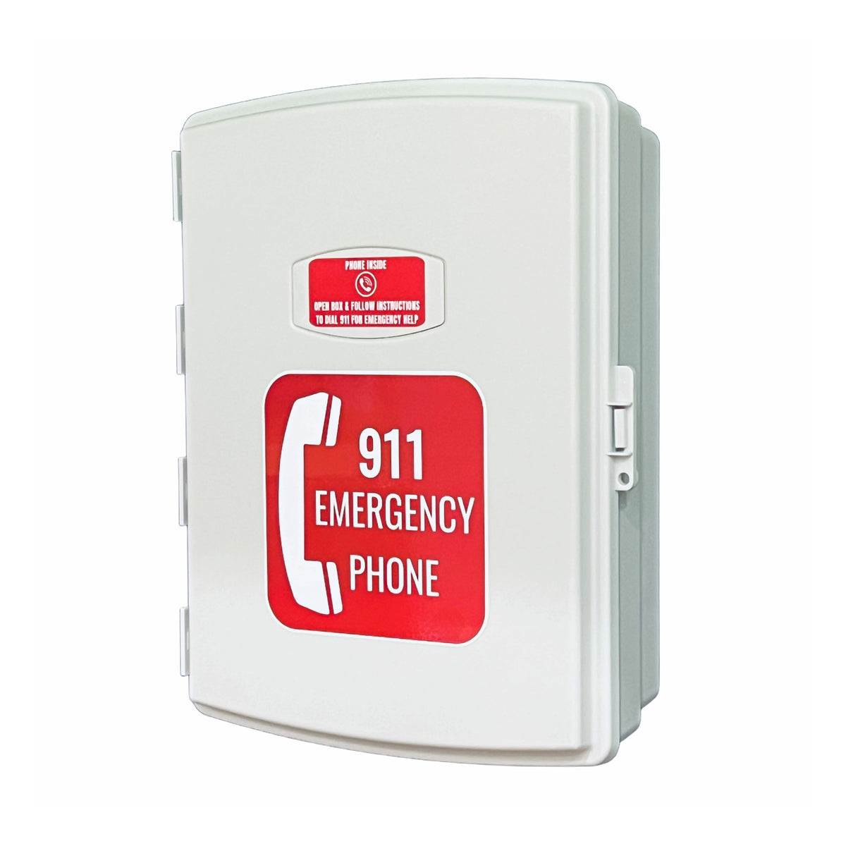 AA Communications outdoor 911-only cellular emergency pool phone AC power call box weatherproof enclosure